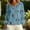 Light Blue, variant on V-Neck Women'S Tops, Tees & Blouses Pull-on White Long Sleeve Boho Blouses & Tops Geometric Printed Rayon Blend Feathers White,Xxxl