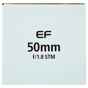 Canon EF 50mm f/1.8 STM Lens, DSLR Lens, Fixed Focal Length, Compatible with EOS DSLR Cameras, Compact, Lightweight Design, Portraits, Landscapes, Photography