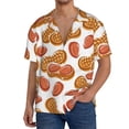 thumbnail image 3 of Honeii 's Peanuts4 for men's short-sleeved button-up collared shirt featuring a pocket, perfect for beach vacations, and travel adventures., 3 of 5