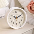 thumbnail image 5 of Round Analog Alarm Clock Battery Operated for Living Room Kitchen Bedroom Office School Dormitory Bedside Tabletop Alarm Clock, 5 of 5