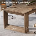 Key Table Writing Tribesigns 86.6-Inch Extra Long Two Person Desk, Farmhouse Solid Wood ...