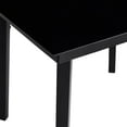 thumbnail image 2 of vidaXL Garden Dining Table Black 80x80x74 cm Steel and Glass, 2 of 3