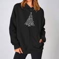 thumbnail image 2 of 2024 Christmas Baggy Hoodies Ladies Letter Print Graphic Sweatshirt with 2 Pockets Casual Pullover Tops Loose (Small, Black 07), 2 of 6