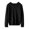 thumbnail image 4 of Aoiroe Light Sweater Soft Sweaters For Women Cozy Warm Knitted Vest V Neck Sweater Vest Sleeveless Sweater Tops For Women Pullover Sweaters For Women Sweaters For Women Black 2XL, 4 of 5