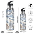 thumbnail image 2 of Yayeee 33oz Insulated Water Bottle Double Wall Stainless Steel with Flip Straw Lid, Blue Snowy Mountain, 2 of 7