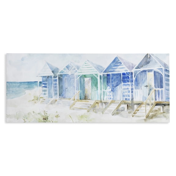 Stupell Industries Beach Cabins in a Row Canvas Wall Art, design by Lorenzo Collective