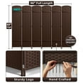 thumbnail image 6 of Sorbus 6 Panel Room Divider Tall Privacy Partition Screen Extra Wide Double Hinged Mesh Hand-Woven Folding Wall Divider - 6ft, 6 of 7