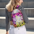 thumbnail image 5 of Disketp Colorful Tie Dye Stained Glass 3 print Canvas Backpack Lightweight Travel Daypack Student Rucksack Laptop Backpack-, 5 of 5