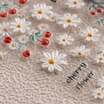 thumbnail image 3 of Pegatinas autoadhesivas 5D con diseño de flores para decoración de uñas, para manicura de uñas para mujeres y niñas, 4 hojas, 8 x 6 cm, 3 of 6