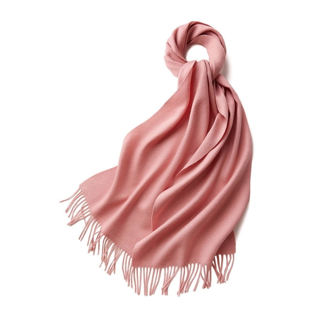 Minnieouse Bufanda de tubo elegante con flecos, cálida y moderna para todas las ocasiones, bufandas de punto fino de invierno Accesorios de disfraces rosa
