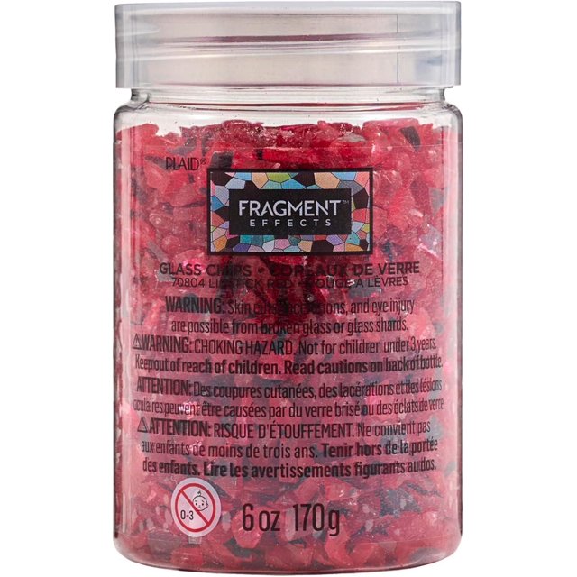 Fragment Effects Red Glass Chips, 6 oz Jar