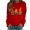 Red, variant on Wancir Womens Thanksgiving Shirt Leopard Pumpkin Printed Cute Graphic Tee Thankful Grateful Blessed T-Shirts Fall Top