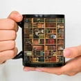 thumbnail image 4 of Billuyoard Taza de café de cerámica con idea única de regalo de estantería, taza con mango en C, taza de café con mango en C Teteras, 4 of 6