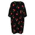 thumbnail image 5 of Cherry Sleepshirts For Sleeping Travels Loose Sleepdress Pajama Dress Soft Nightdress Sleepwear, 5 of 7