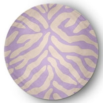 Simply Daisy 5' Round Lilac Animal Stripe Spring Chenille Indoor/Outdoor Rug