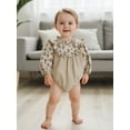 thumbnail image 6 of BemeyourBBs Baby Girls Fall Romper Floral Long Sleeve Ruffled Jumpsuit, 6 of 9
