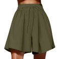 thumbnail image 2 of CAIVO Women Fashion Solid Color Casual Loose Sports Shorts Yoga Workout Holiday Summer Outdoor Leisure Work Bottoms, 2 of 9