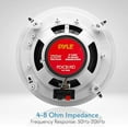 thumbnail image 2 of PYLE PDIC81RD In-Wall / In-Ceiling Dual 8-Inch Speaker System, 2-Way, Flush Mount, White (Pair), 2 of 5