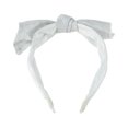thumbnail image 4 of Unique Bargains 1 Pc Exquisite Pearl Rose Jacquard Bow Headband Light Gray, 4 of 6
