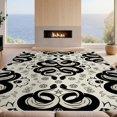 thumbnail image 2 of Design&I 8'x10' Ultra Soft Area Rug, Tarot Moody Skull Pentagram Symbols Goth Witchy Snake Gothic Round Playful None Fluffy Washable Non Shedding for Bedroom Living Room Under Sectional, 2 of 7