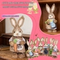 thumbnail image 3 of Easter Straw Weaving Bunny Figurine 12.59 Inch Tabletop Decorations for Home Living Room, Spring Holiday Display Accent., 3 of 3