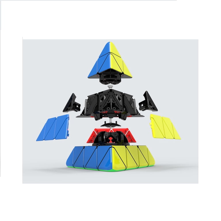 Cube Pyramide Yongjun OJIN - Pyraminx Pétale Sans Autocollant - Puzzle 3x3 - Cadeau Jeu Réflexion - Avec Trépied