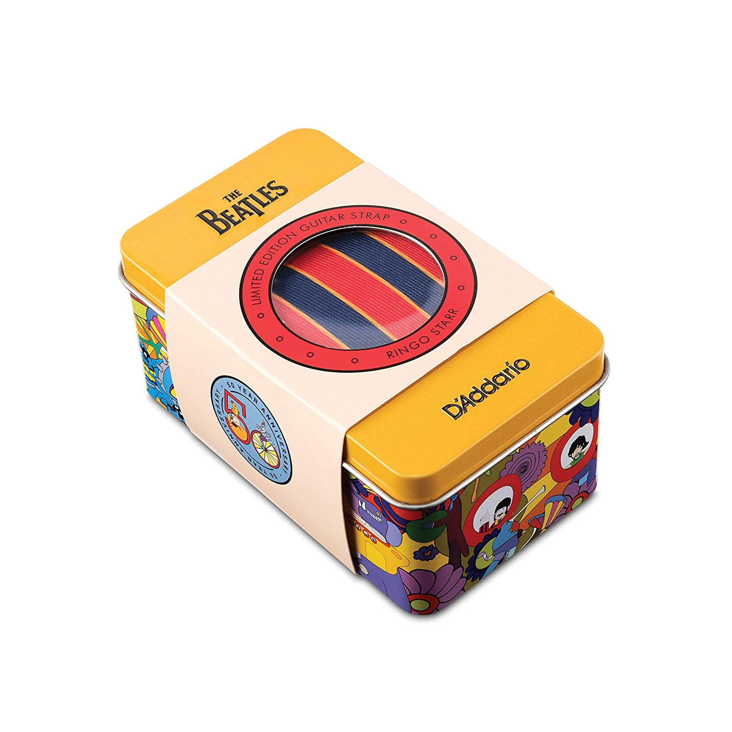 D'Addario Yellow Submarine 50th Anniversary Woven Guitar Strap Ringo 2 in.