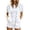 r-13White1, variant on CAIVO Sweatshirts Women Plus Size Short Sleeve Zip Up Hoodie Soft Comfort Adjustable Drawstring Front Pocket Solid Color Full Zip Hooded Jacket Lightweight Casual Streetwear Outerwear Soft Tops