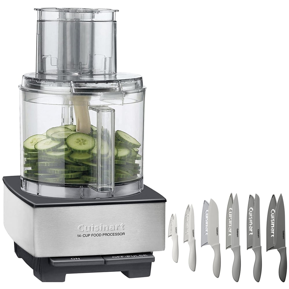 Cuisinart DFP14BCNGTY 14Cup Large Food Processor with 720 Watt Motor in Black Steel Bundle