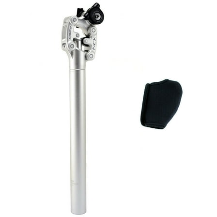SR SUNTOUR SP12 NCX Suspension Seat Post w/ Protective Cover 31.6X400mm , Silver #VK2298