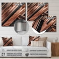 thumbnail image 4 of Designart "Golden Essence Embracing Lines I" Abstract Marble Metal Wall Decor, 4 of 5