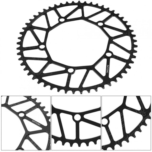 Bike Chainring, 130 BCD Positive Negative Teeth Single Chainring Ultra Light LP Aluminium Alloy Bike Chain Wheel Wonderful Cycling Accessory for Bike56T