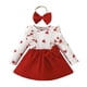 thumbnail image 2 of Vestido de Navidad para bebé recién nacido, vestido elegante, vestido bonito para niña, trajes con estampado de corazón, ropa para niños para fiesta, 3 años Baoblaze Disfraz novedoso, 2 of 8