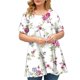 thumbnail image 1 of Fiudx Ofertas de La Semana Camiseta de Talla Grande para Mujer, Manga Corta, Básica, Estampada, Informal, con Cuello Redondo, Dobladillo Ancho, Camisa Grande, 1 of 4