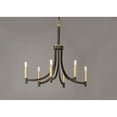 thumbnail image 3 of Maxim Lyndon 6-Light Transitional Chandelier in Bronze and Antique Brass, 3 of 5