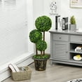 thumbnail image 2 of Costway 36" Artificial Topiary Triple Ball Tree Indoor Outdoor UV Resistant, 2 of 10