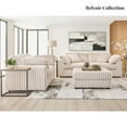 thumbnail image 3 of Roundhill Furniture Belvoir Upholstered Stationary Loveseat, Beige Champagne, 3 of 8