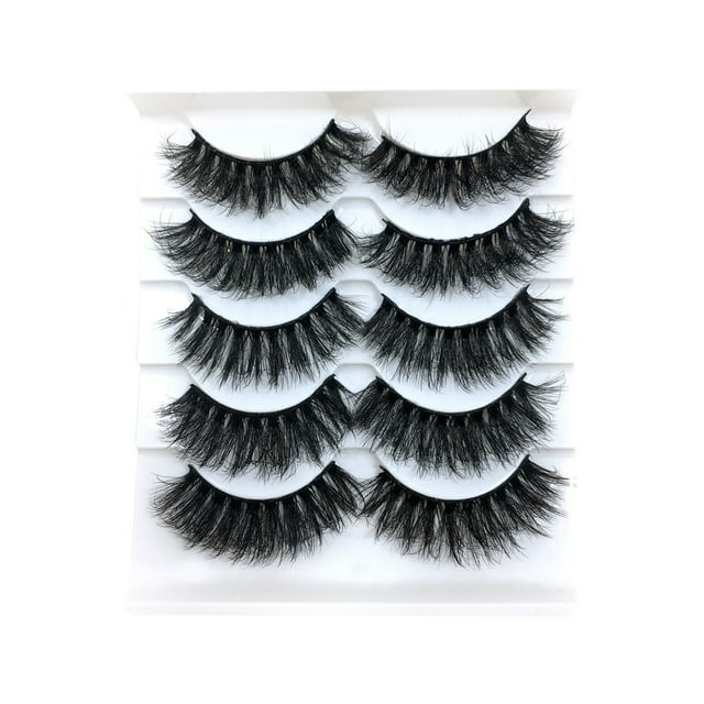Pestañas con volumen y ligeras, pares, estilo visón, multipack de pestañas, 10 pares de pestañas postizas de visón, pestañas dramáticas de visón, 8D