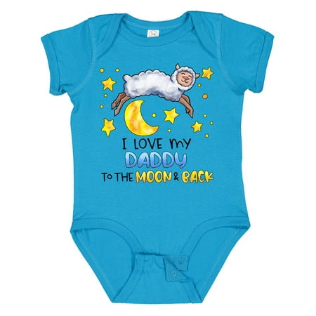 

Inktastic I Love My Daddy to the Moon and Back Cute Sheep Boys or Girls Baby Bodysuit
