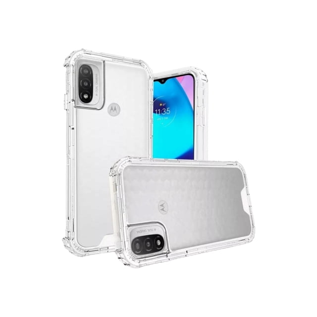 Funda Uso Rudo 360 Clear Cely Vesmir Para Motorola E20 Más 2 Micas De Cristal