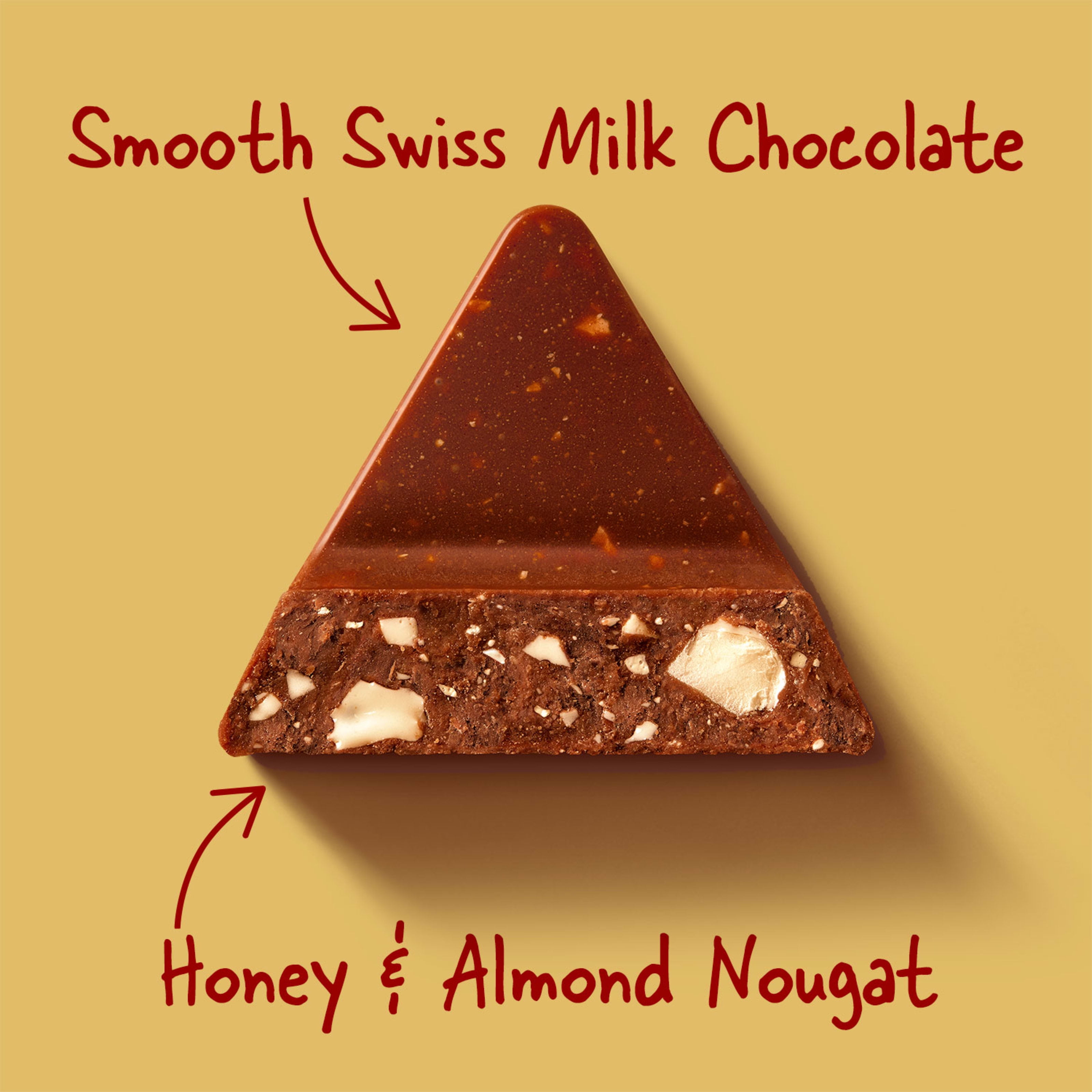 Tablette de chocolat au lait TOBLERONE avec nougat au miel et aux amandes 100 g