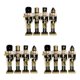 thumbnail image 3 of Cascanueces soldado Kearding 4 piezas artesanía exquisita coleccionable Oro negro, 3 of 6