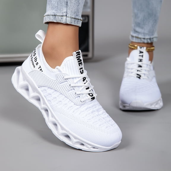 Women's Blade Sole Running Sneakers, Lightweight Comfortable Athletic Shoes for Gym Workout