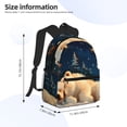 thumbnail image 3 of Fotbe Starry Sky Sleep White Bear Lightweight Casual Laptop Backpack for Men and Women, Daily use Waterproof backpack, Backpack for College, 3 of 7
