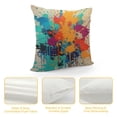 thumbnail image 4 of COMIO  Splash Ink Graffiti Throw Pillow Cushion Covers Color Background of Paint Splashes Decorative Square Accent Pillow Case, 4 of 5