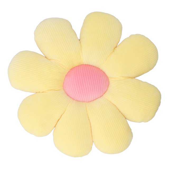 Cojín de margaritas de felpa, cojín suave con diseño de margaritas y flores, cojín para asiento en el suelo, para silla, sofá, coche, tipo 1