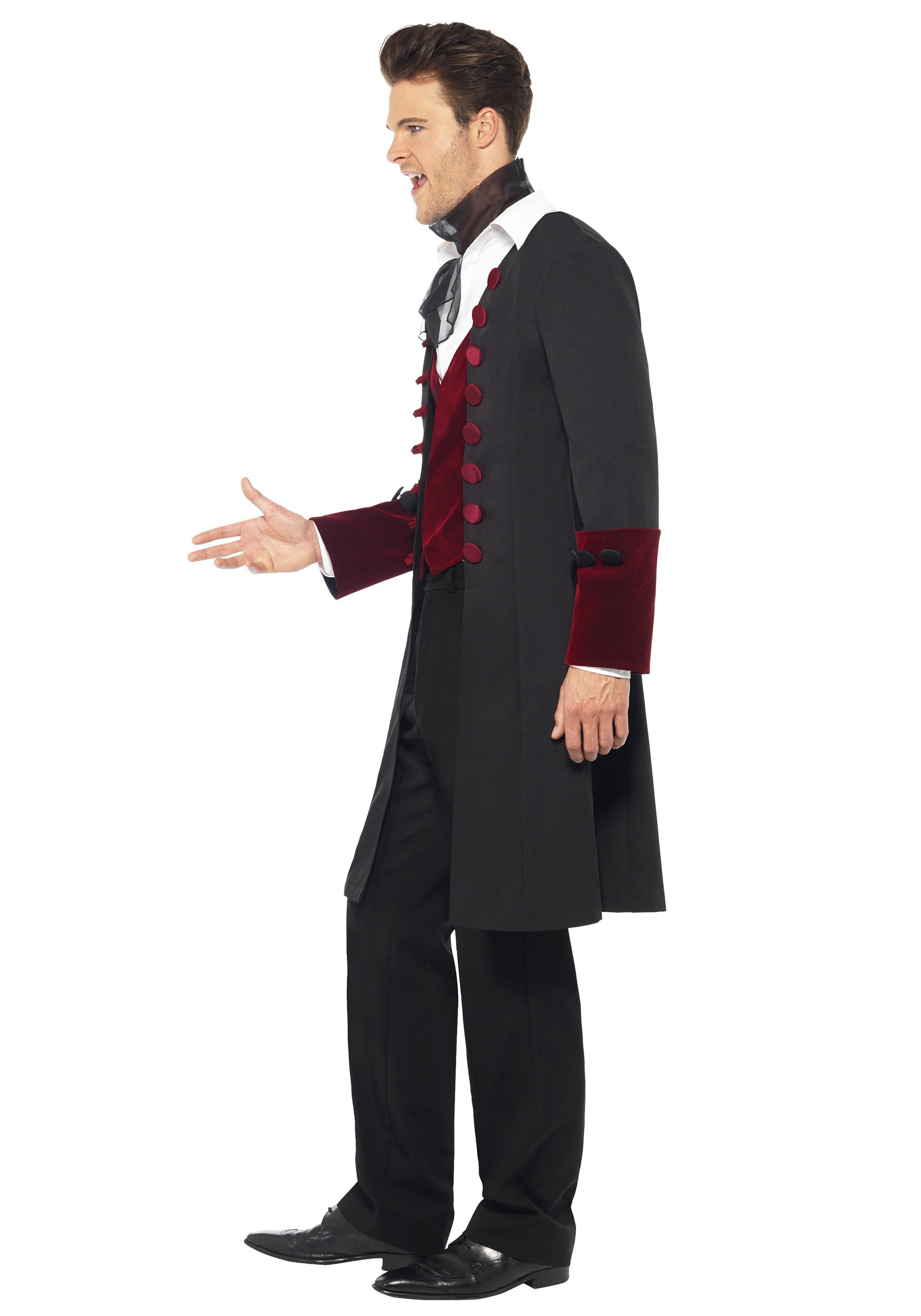 Halloween Fancy Dress Mens Gothic Vampire Costume Dracula Outfit by Smiffys