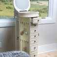 thumbnail image 4 of Hives & Honey Bailey Women's Adult Round Free Standing Jewelry Armoire, Vintage Style, Tuscan White, 4 of 10