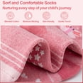 thumbnail image 3 of Toddler Grip Socks Non Slip Toddler Socks 12 Pairs Girls Ankle Socks with Grippers for 1-7 Years Girls Children(04 Butterfly Style,5-7 Years), 3 of 7