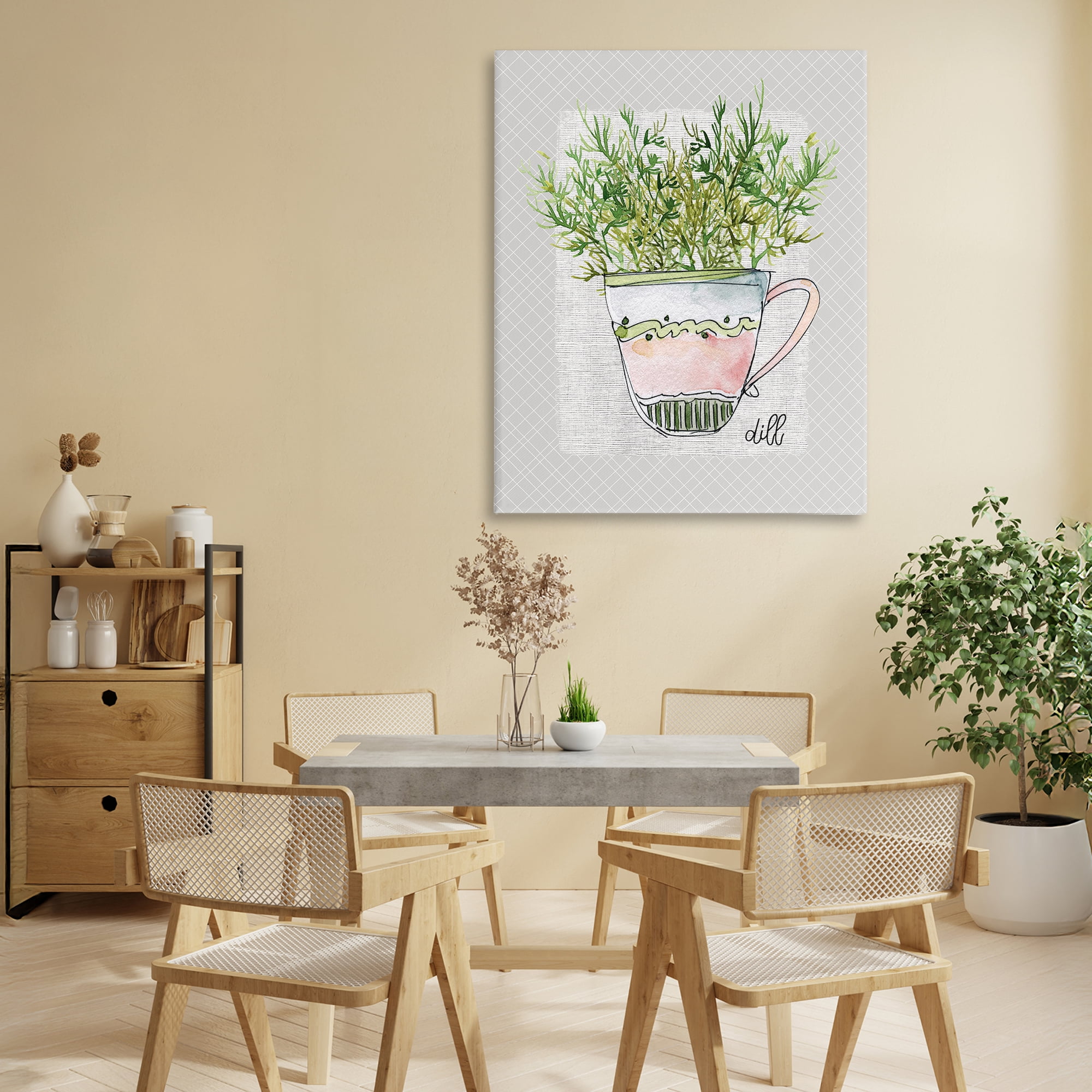 Stupell Industries Dill Herb Mug Canvas Wall Art, design by Livi Finn
